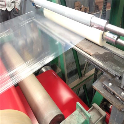 Bobina de acero aluzinc prepintada con película